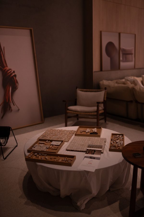 La table de démonstration avant l'atelier