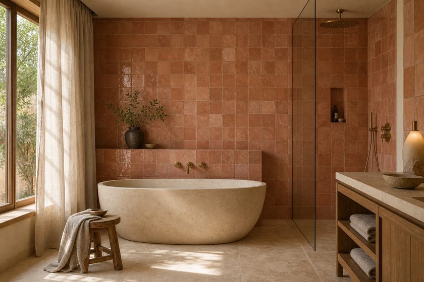 Hôtel, surface en zellije Terra Cotta Go